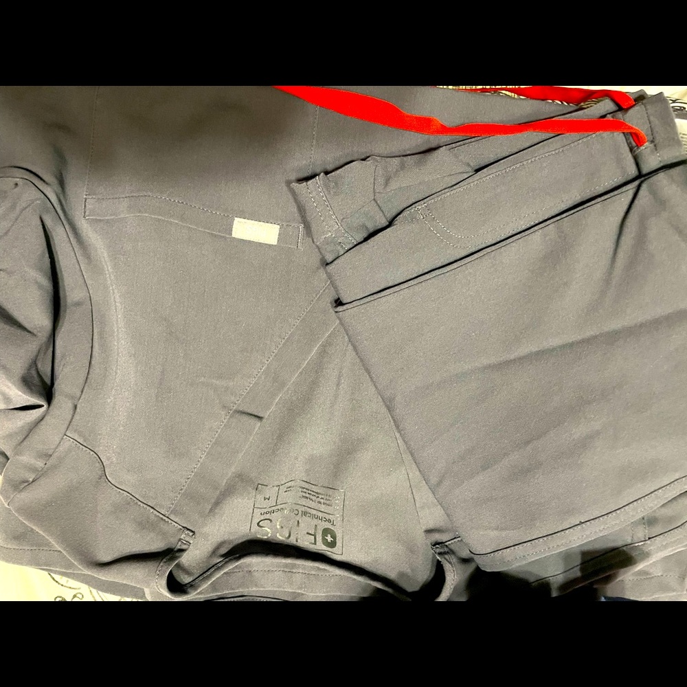 Dark grey figs small regular yola bottoms and medium top Catarina
